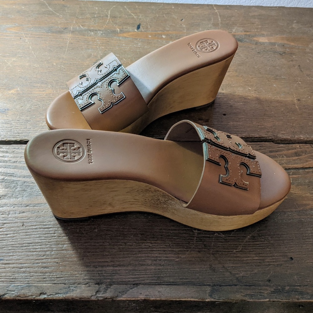 SOLD - TORI BURCH 'Ines' NIB - Wedge Sandals 5.5 - Picture 5 of 14